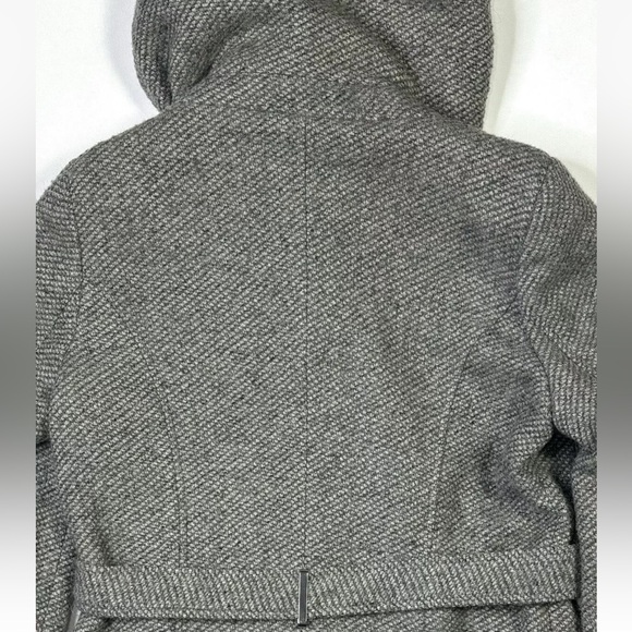 Calvin Klein Trench Coat Women’s PL Wool Blend Belted Hooded Full Zip Jacket - Picture 11 of 11